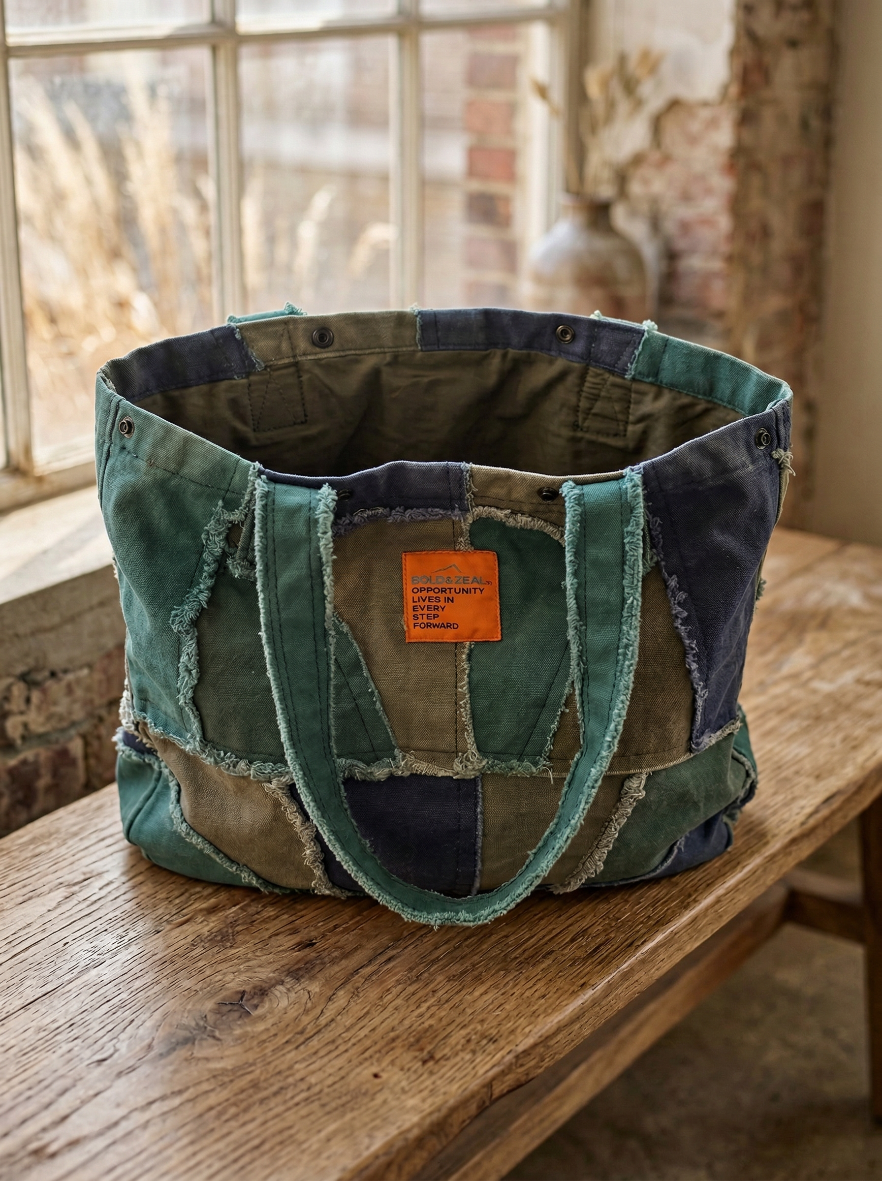 The Most Versatile Tote: Shades of Green Patchwork Tote